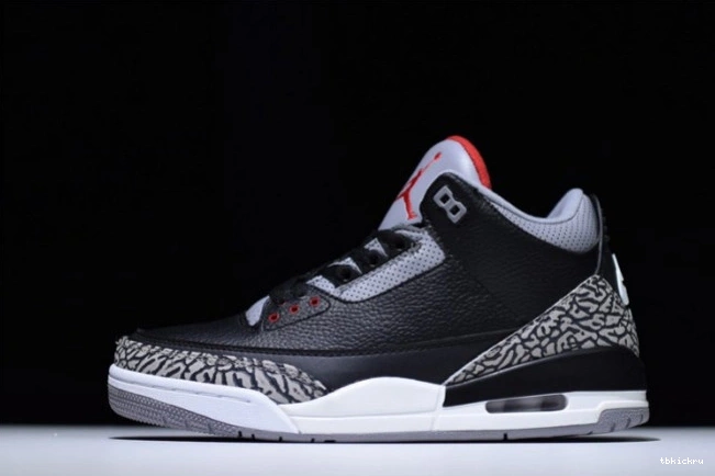 Rep TBkick Air 3 854262-001 Black Jordan Cement 0811